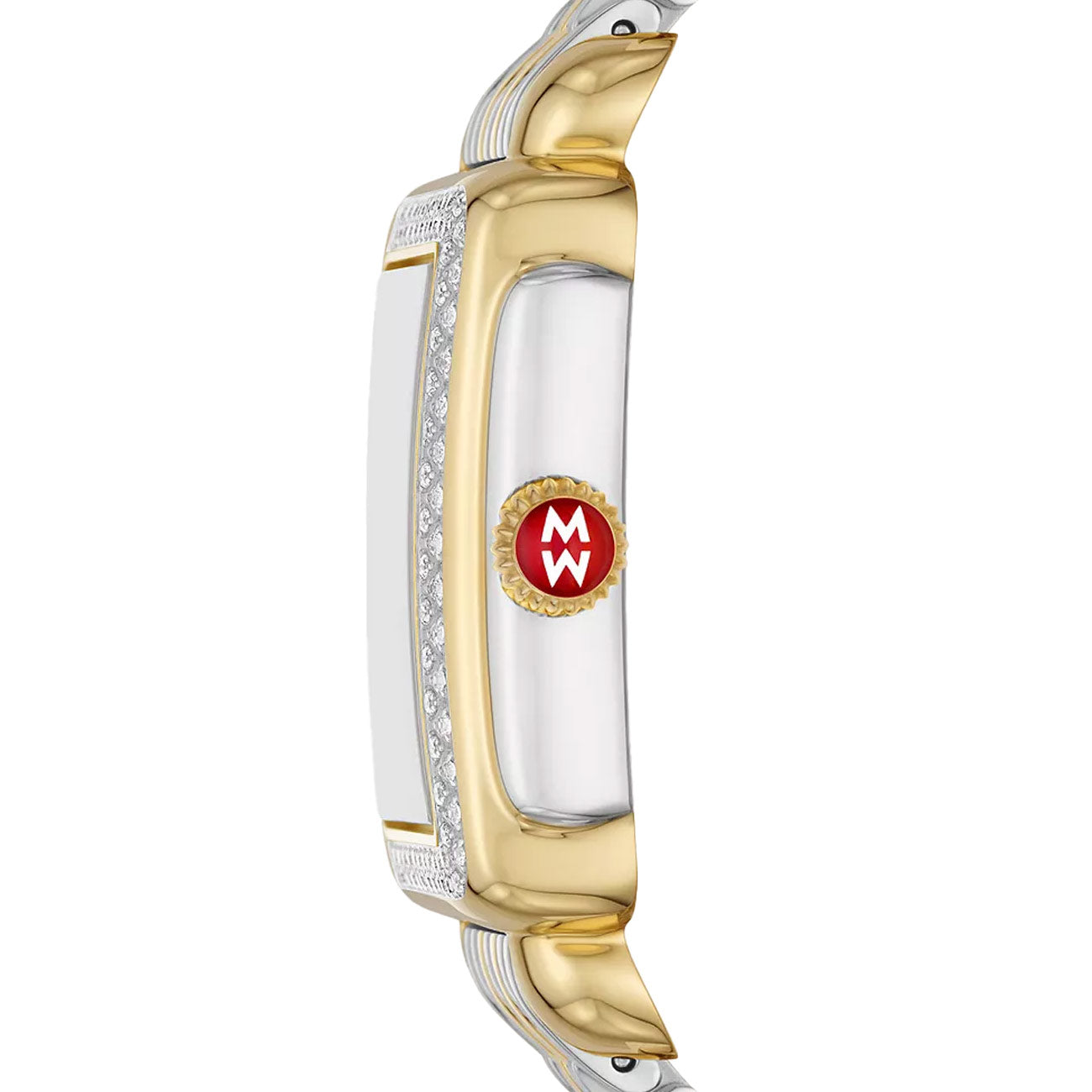Michele Deco Mid Two-Tone Diamond Bezel Watch