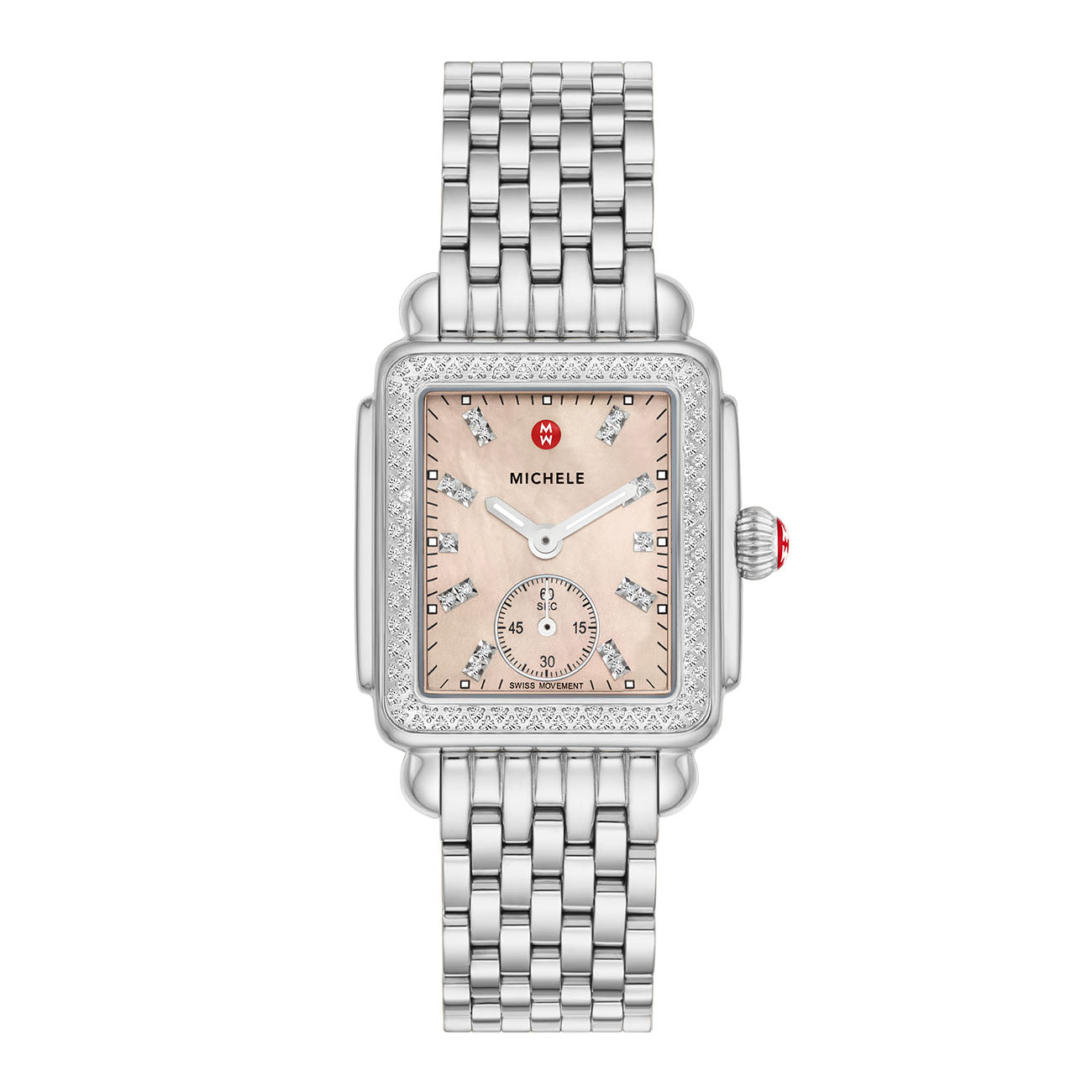 Michele Deco Madison Mid Watch With Apricot Dial
