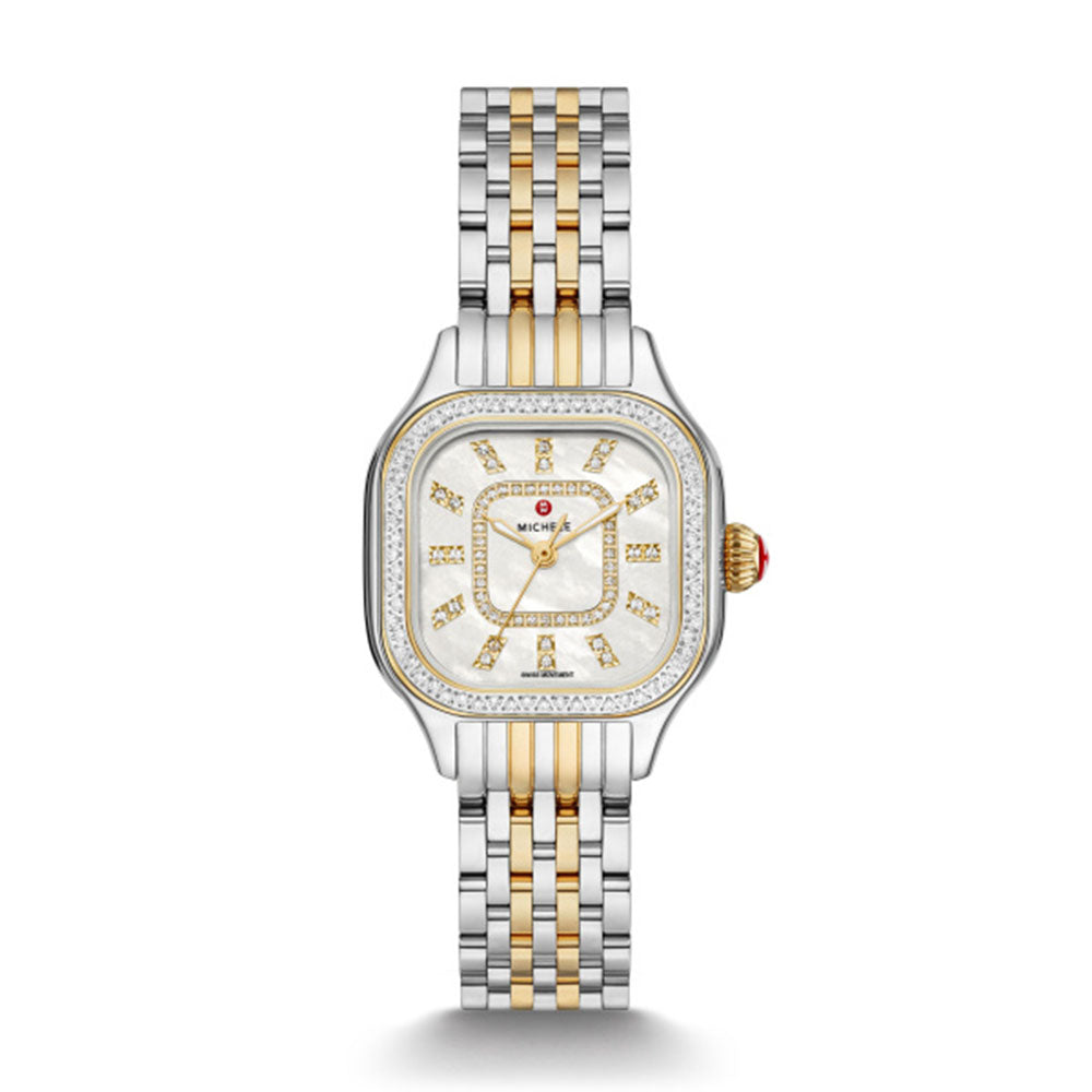 Michele Meggie Two Tone Diamond Watch
