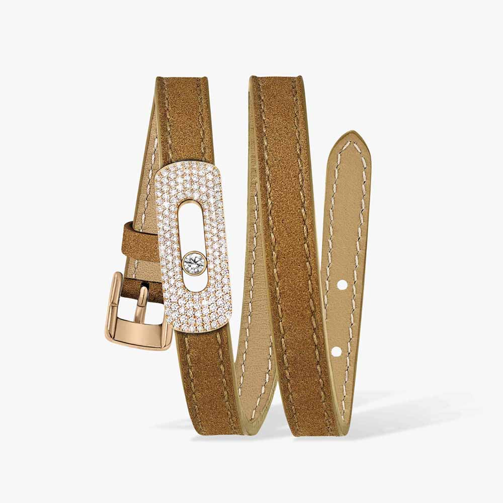 Messika My Move Rose Gold Pave Diamond Motif Bracelet