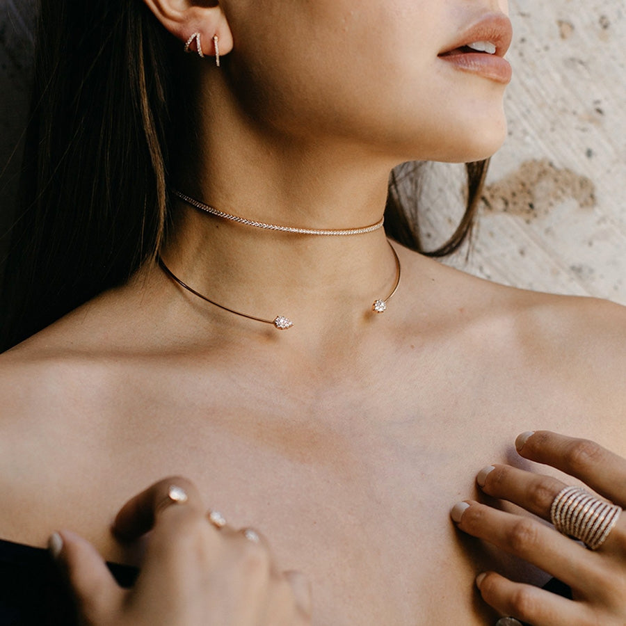 Carbon & Hyde Rose Gold Infinity Diamond Choker