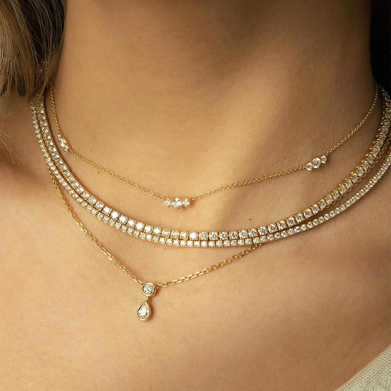 Carbon and Hyde Yellow Gold Diamond Stardust Necklace