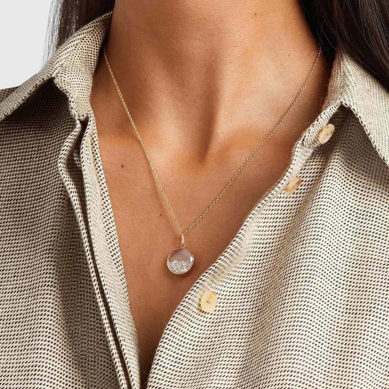 Moritz Glik Core 15 Yellow and White Diamond Shaker Necklace