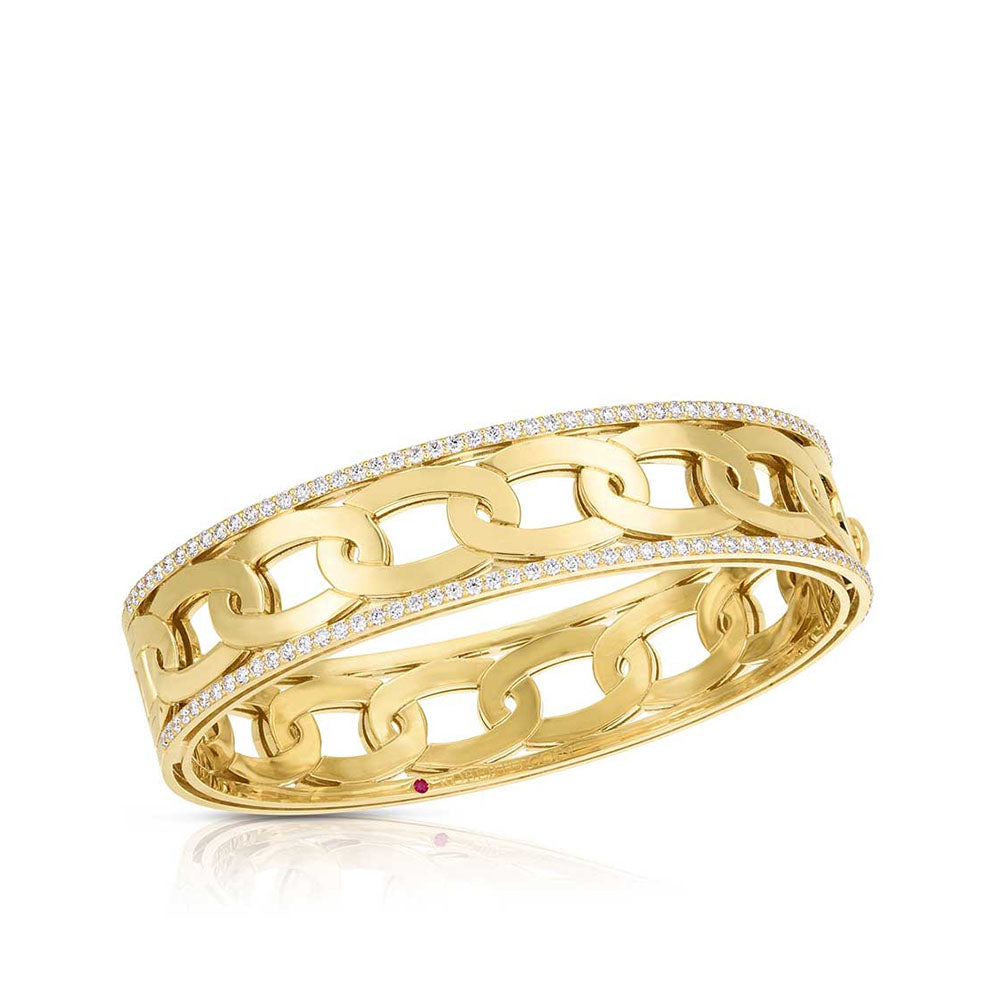 Roberto Coin Navarra Double Diamond Row Bangle