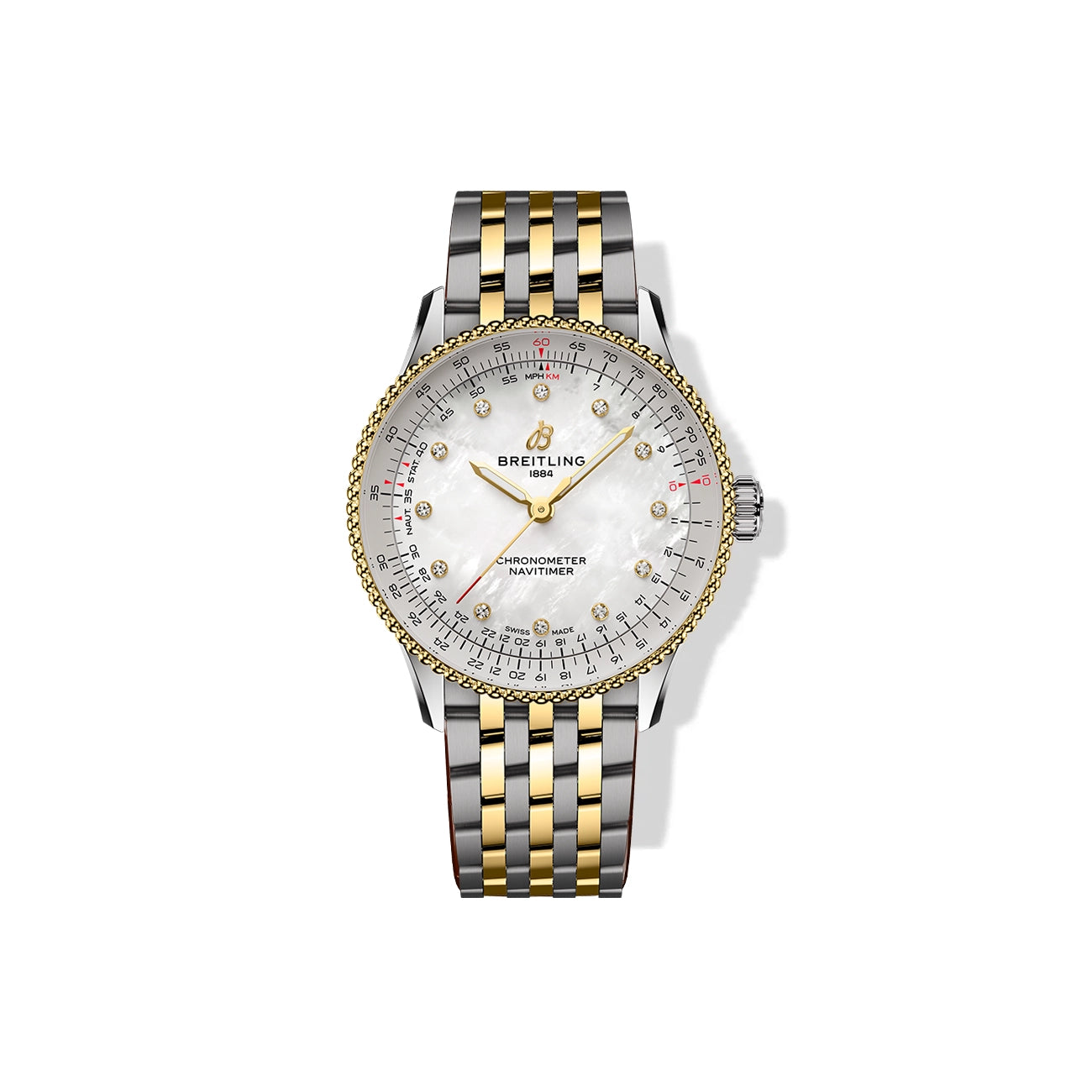Breitling Navitimer 36 in Steel and Yellow Gold