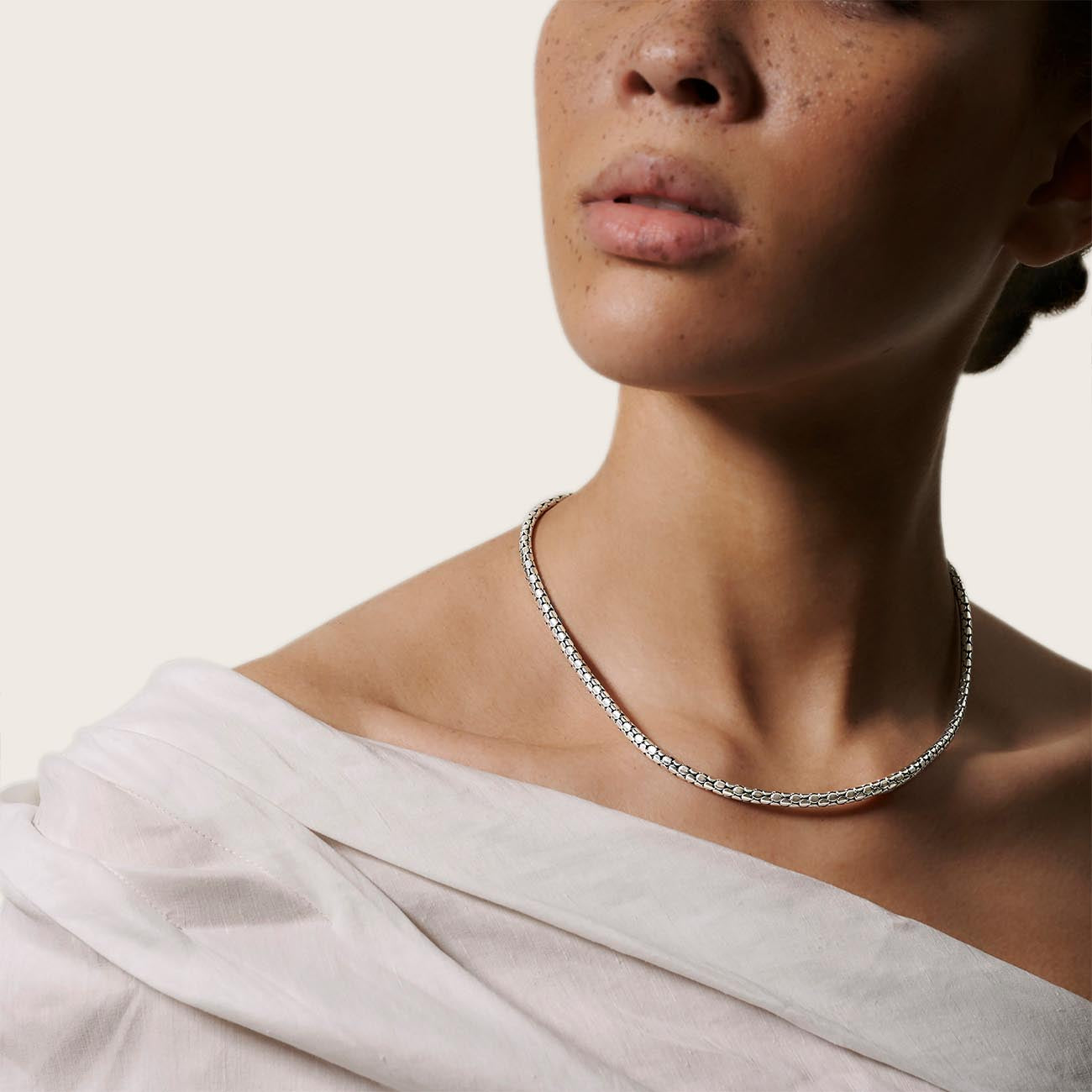 John Hardy Dot Silver Chain Necklace