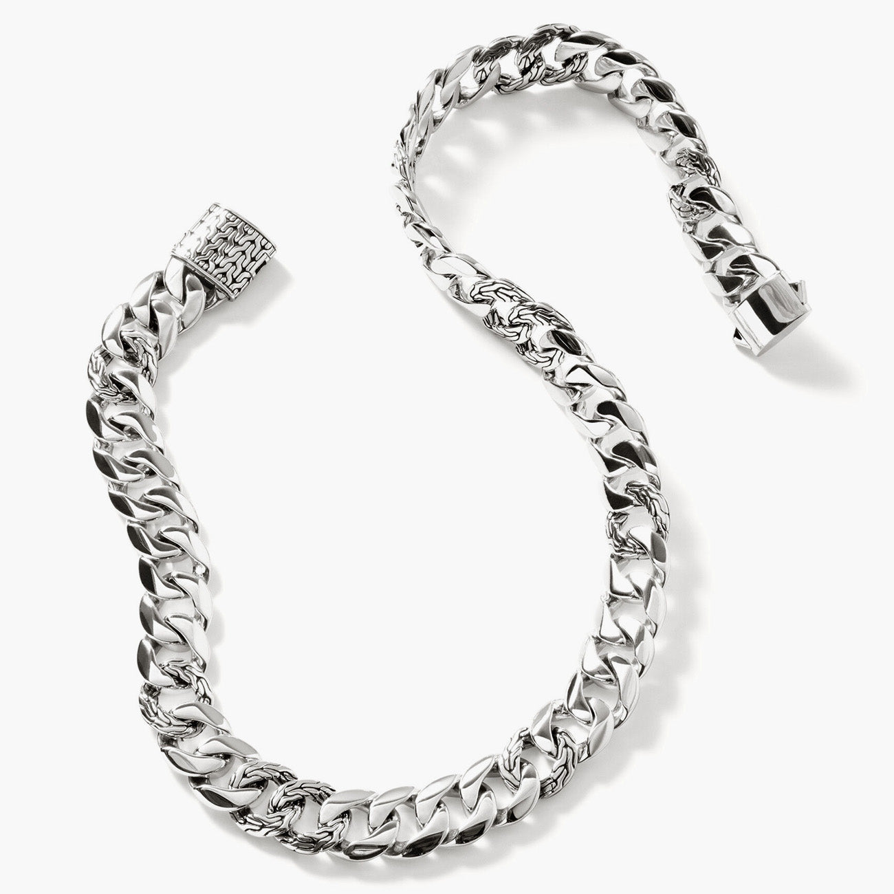 John Hardy Silver Curb Chain Necklace - 14mm