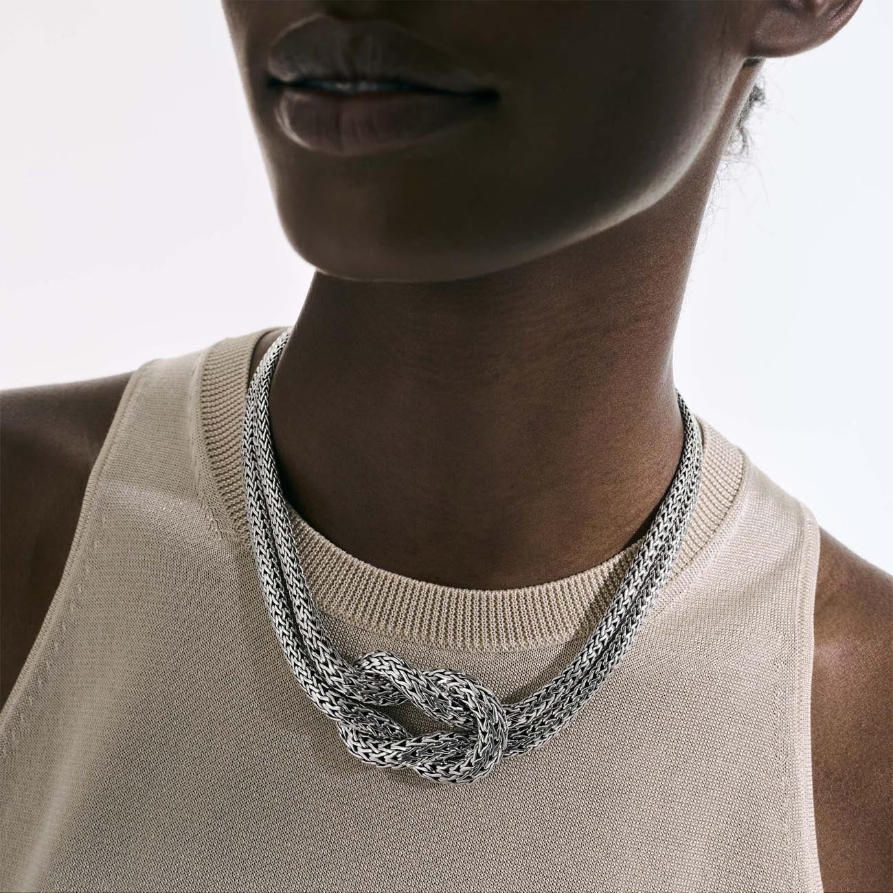 John Hardy Love Knot Graduated Choker Necklace