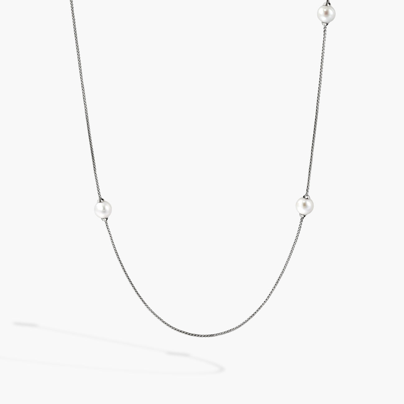 John Hardy Essentials Fresh Water Pearl Station Necklace