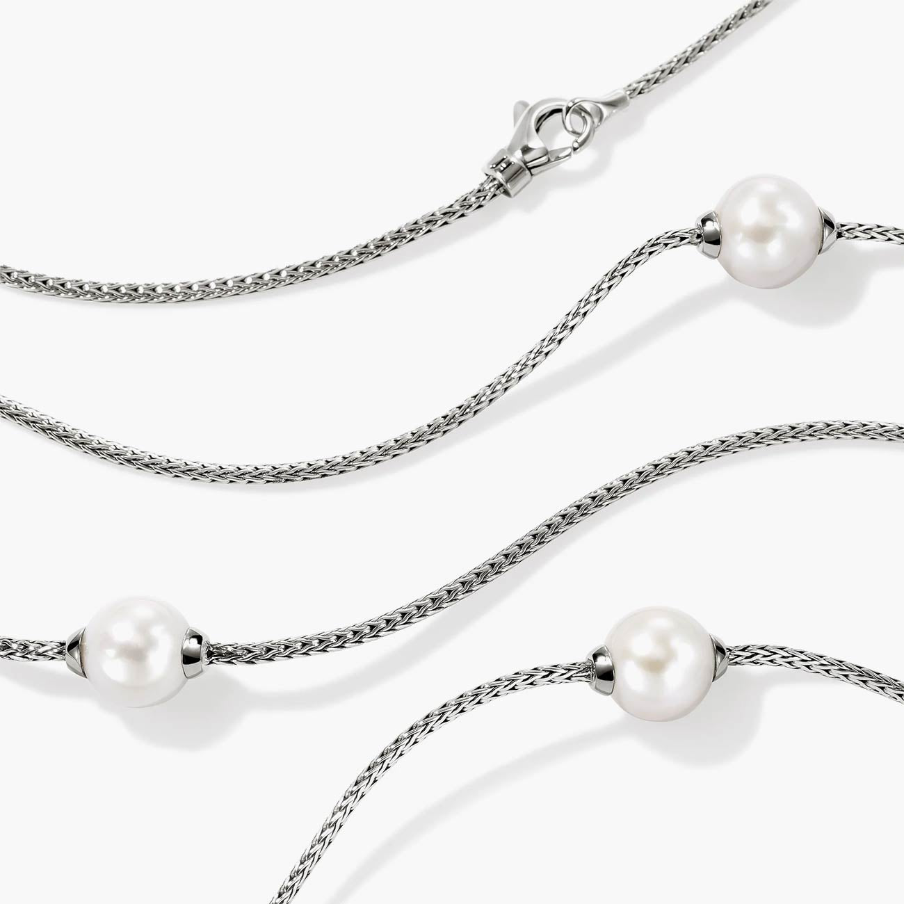 John Hardy Essentials Fresh Water Pearl Station Necklace