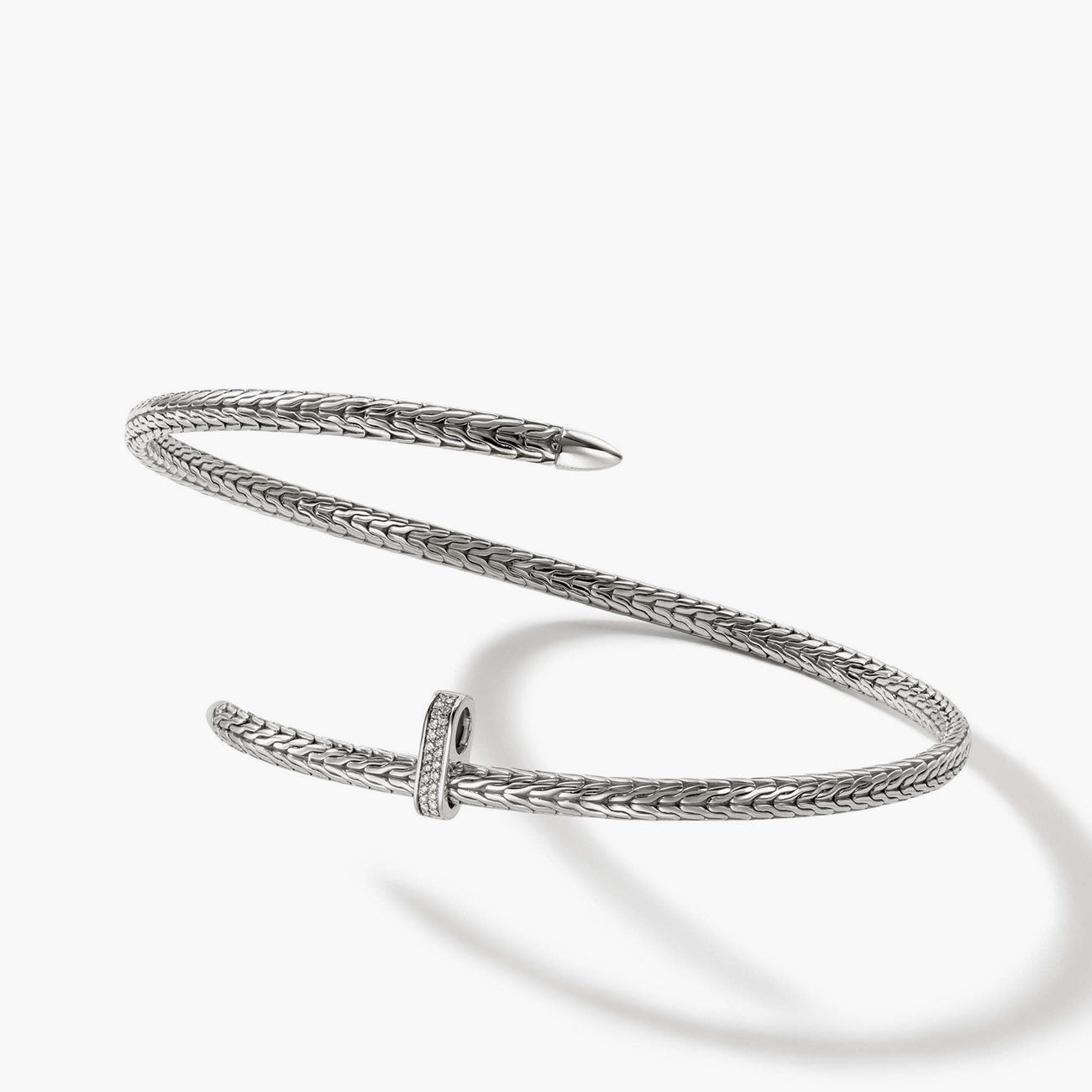 John Hardy Spear Pavé Diamond Flex Coil Choker
