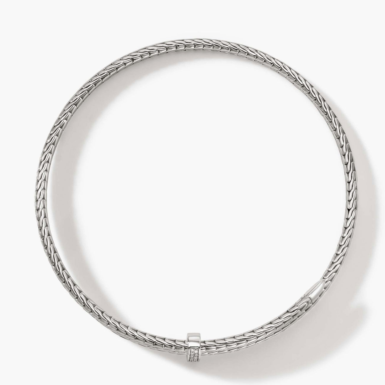 John Hardy Spear Pavé Diamond Flex Coil Choker