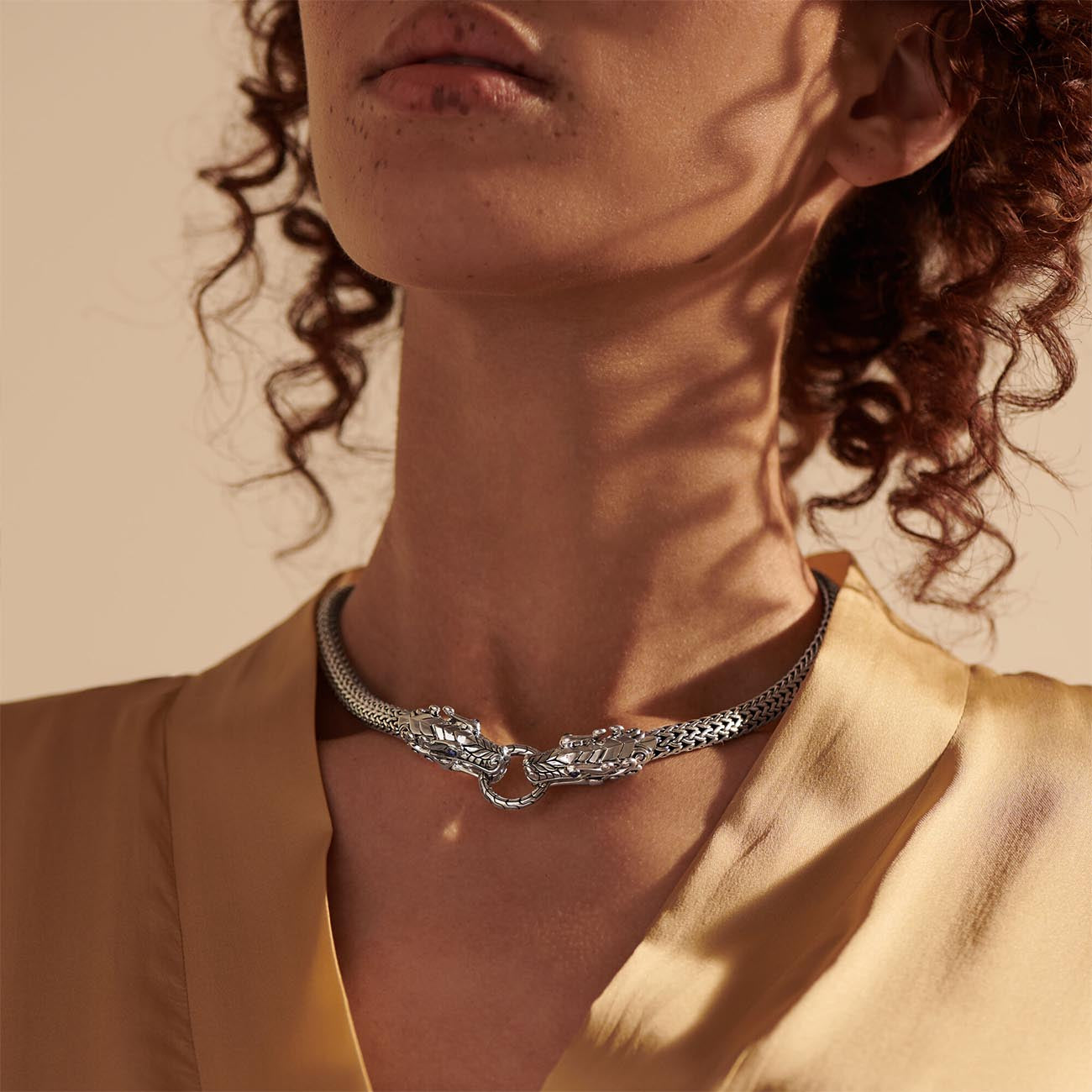 John Hardy Legends Naga Double Dragon 7.5mm Necklace