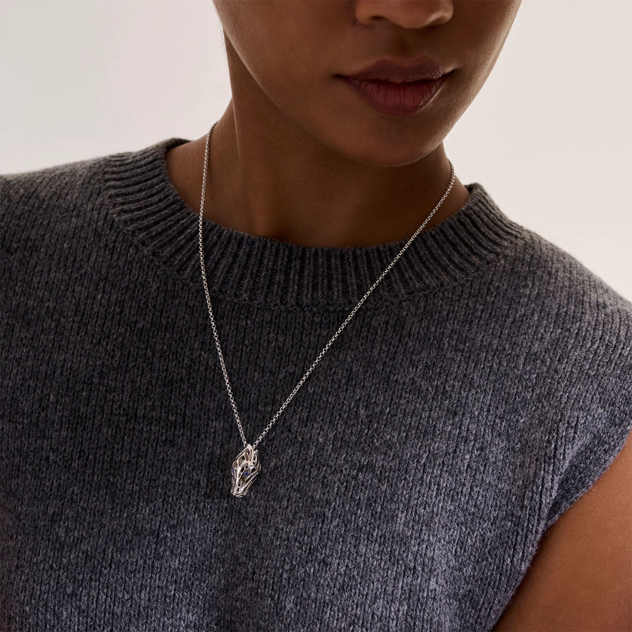 John Hardy Naga Head Pendant with Sapphires