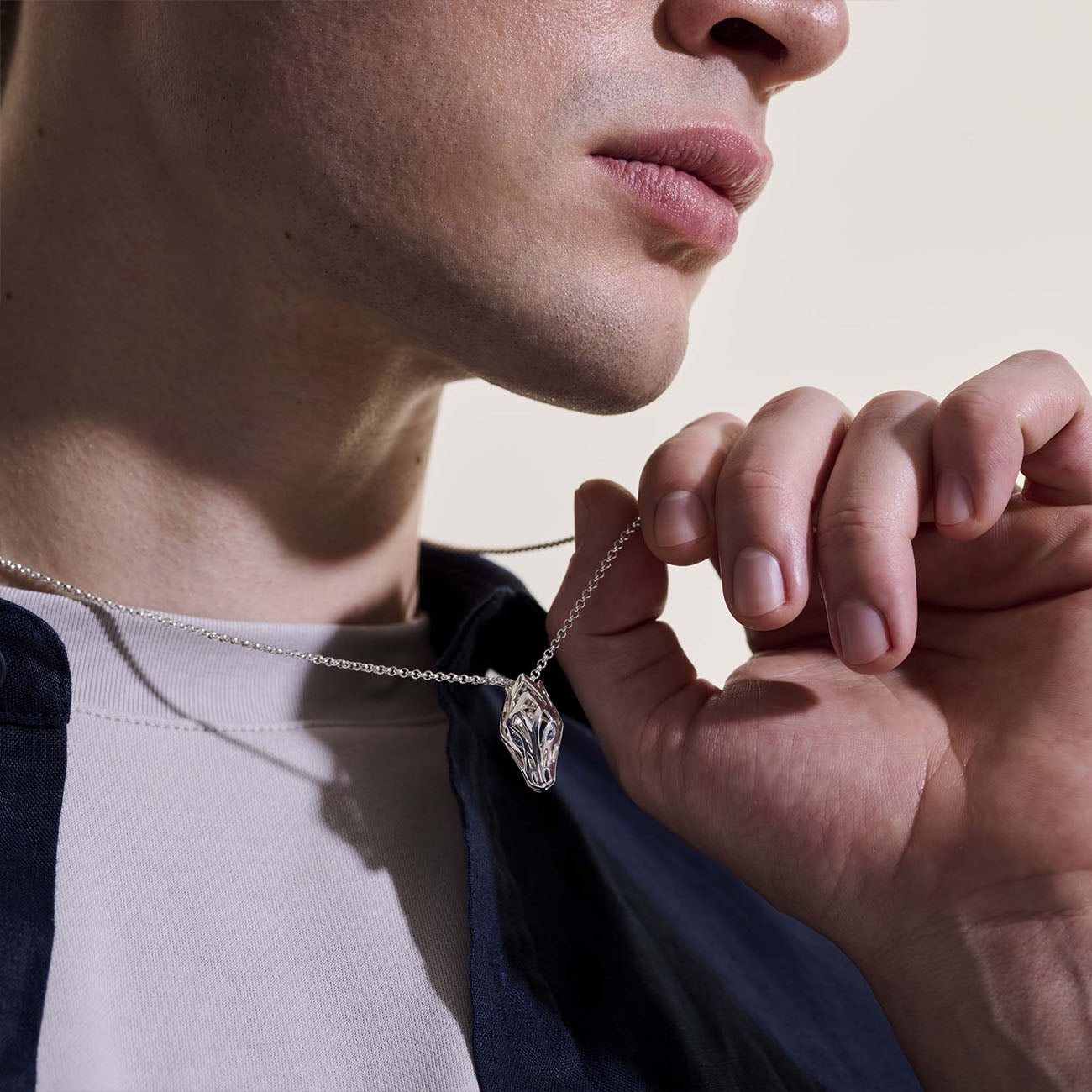 John Hardy Naga Head Pendant with Sapphires