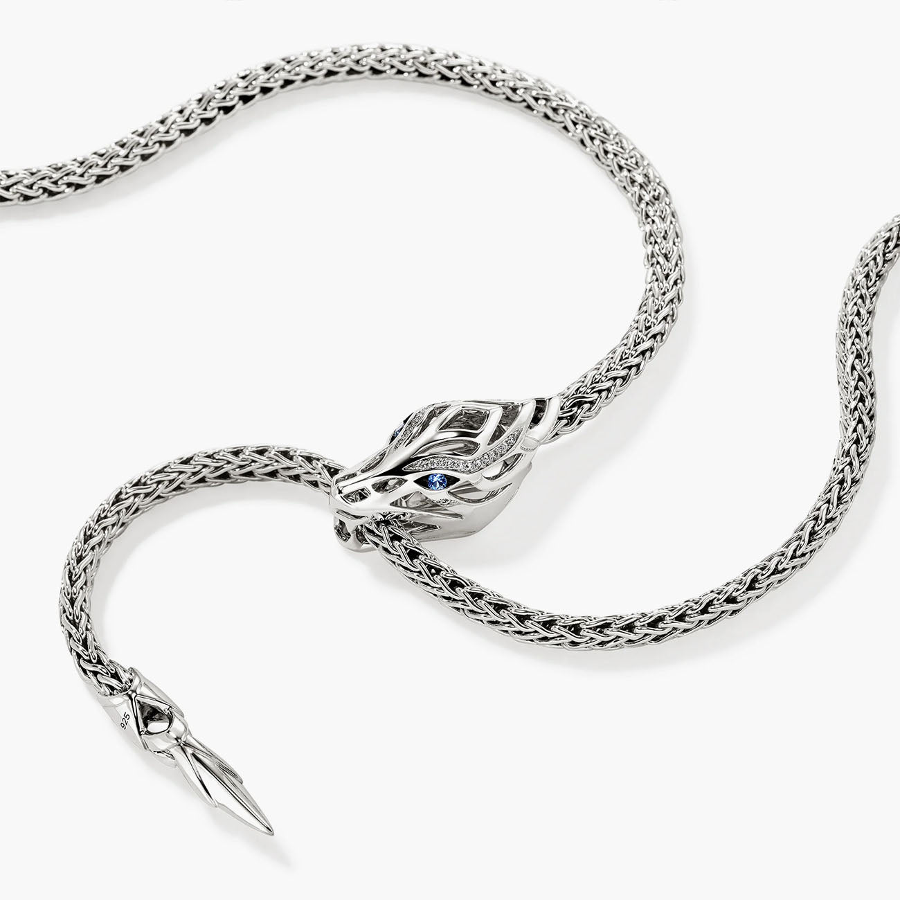 John Hardy Diamond Naga Lariat Necklace