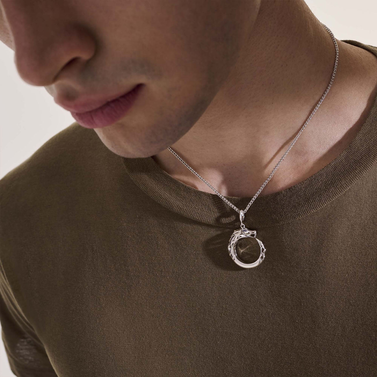 John Hardy Naga Sapphire Circle Pendant