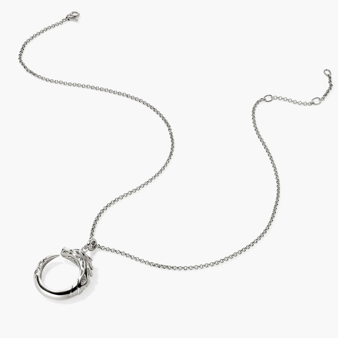 John Hardy Naga Sapphire Circle Pendant