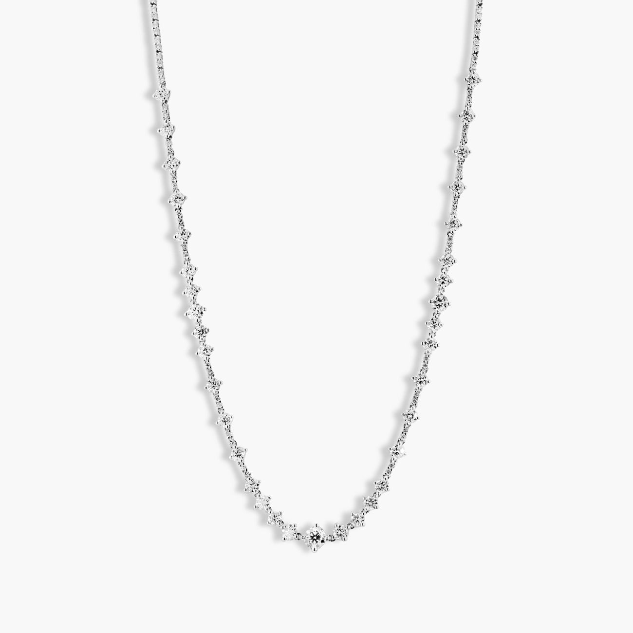 4 Carat Scattered Diamond Tennis Necklace