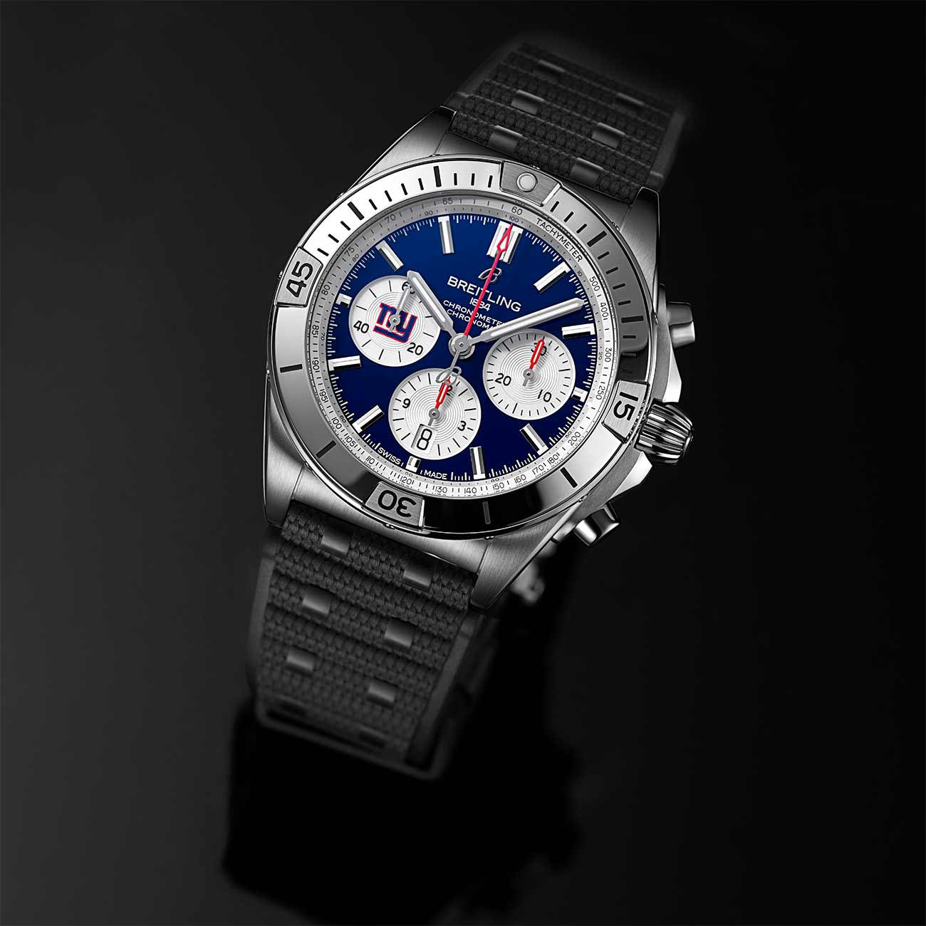 Breitling Chronomat B01 NFL New York Giants Edition with Rouleaux Steel Bracelet - 42mm