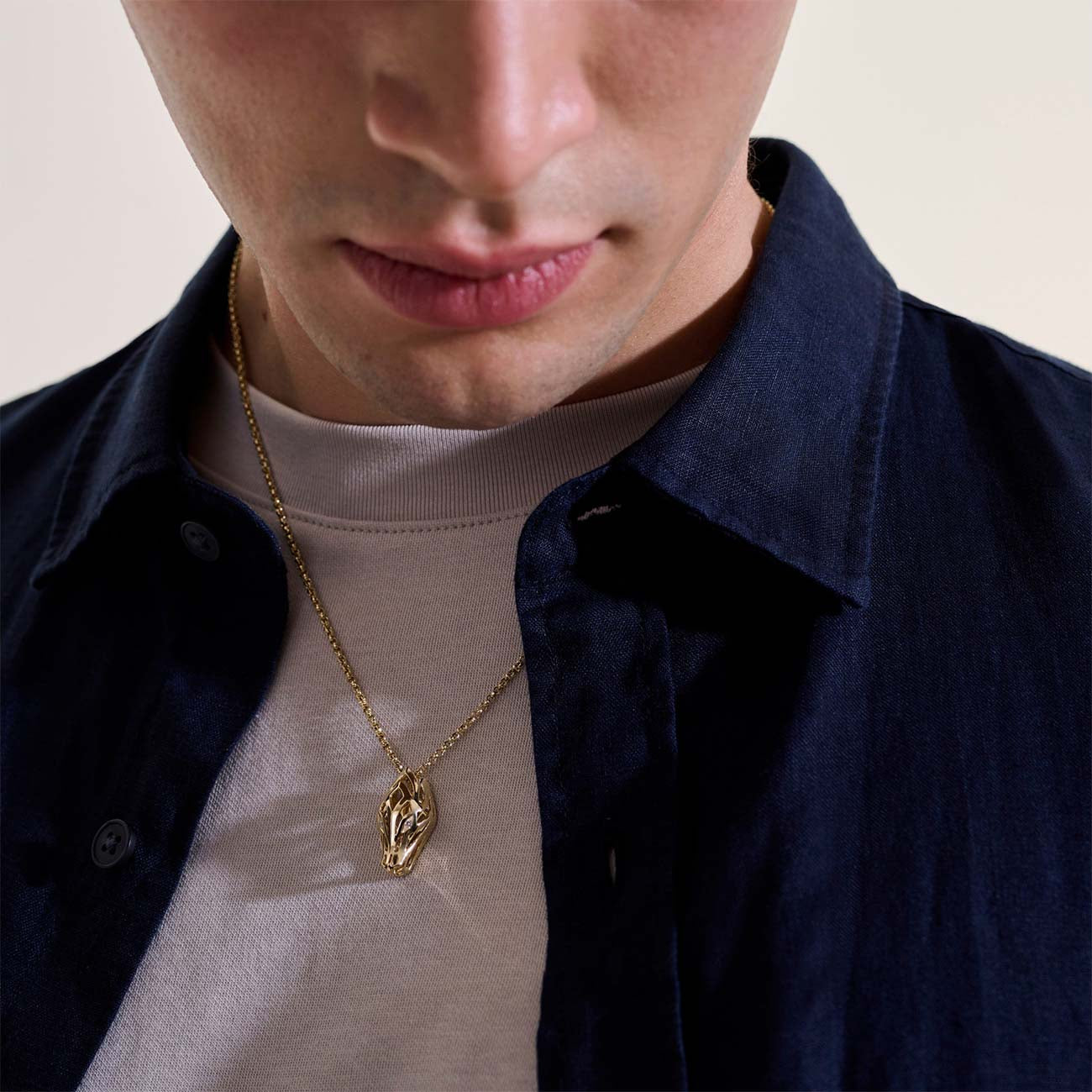 John Hardy Naga Diamond Pendant Necklace in 14K Yellow Gold