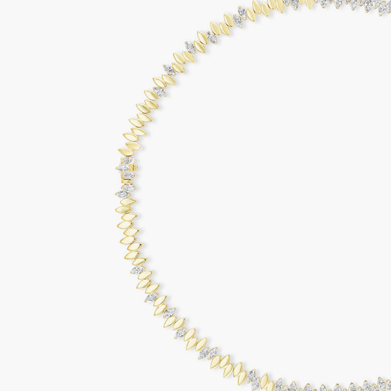 13 Carat Halfway Marquise Diamond Tennis Necklace