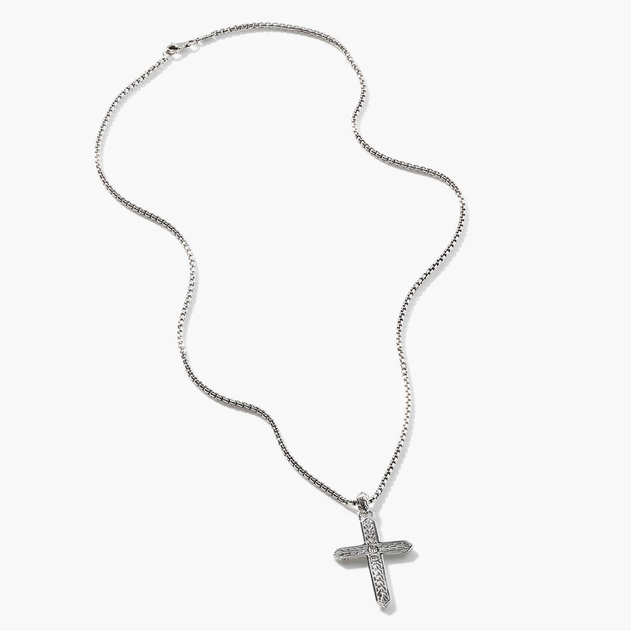 John Hardy Classic Chain Silver Cross Necklace