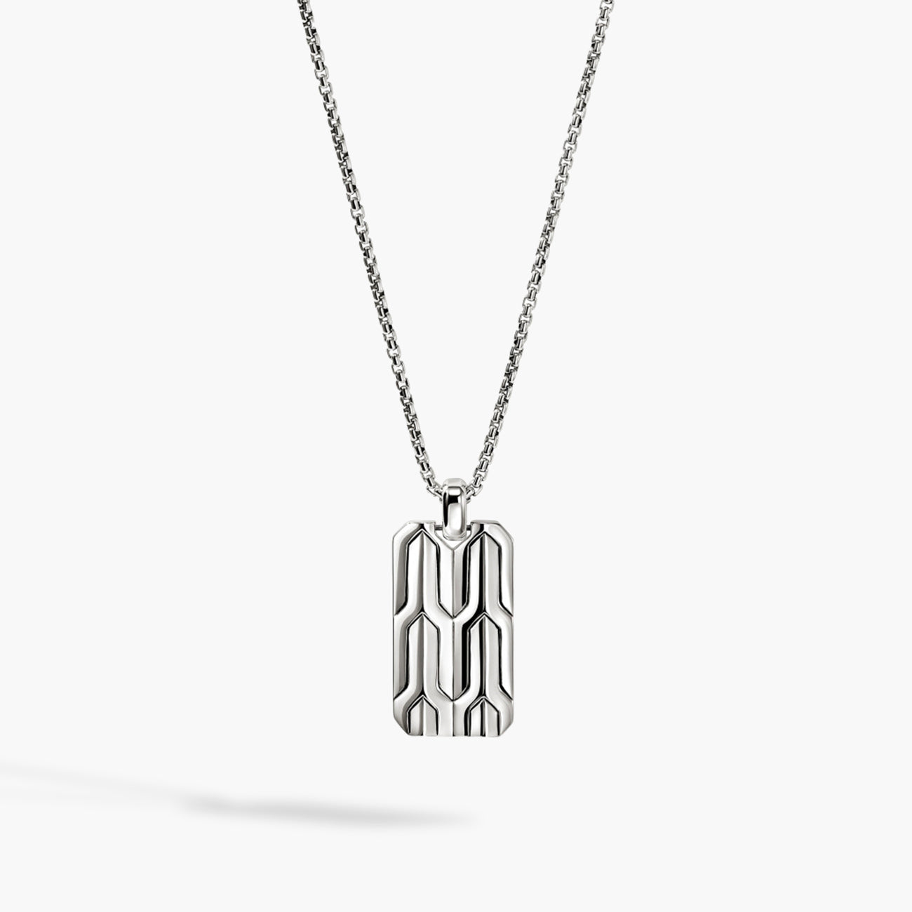John Hardy Icon 50 Sterling Silver Dog Tag Necklace