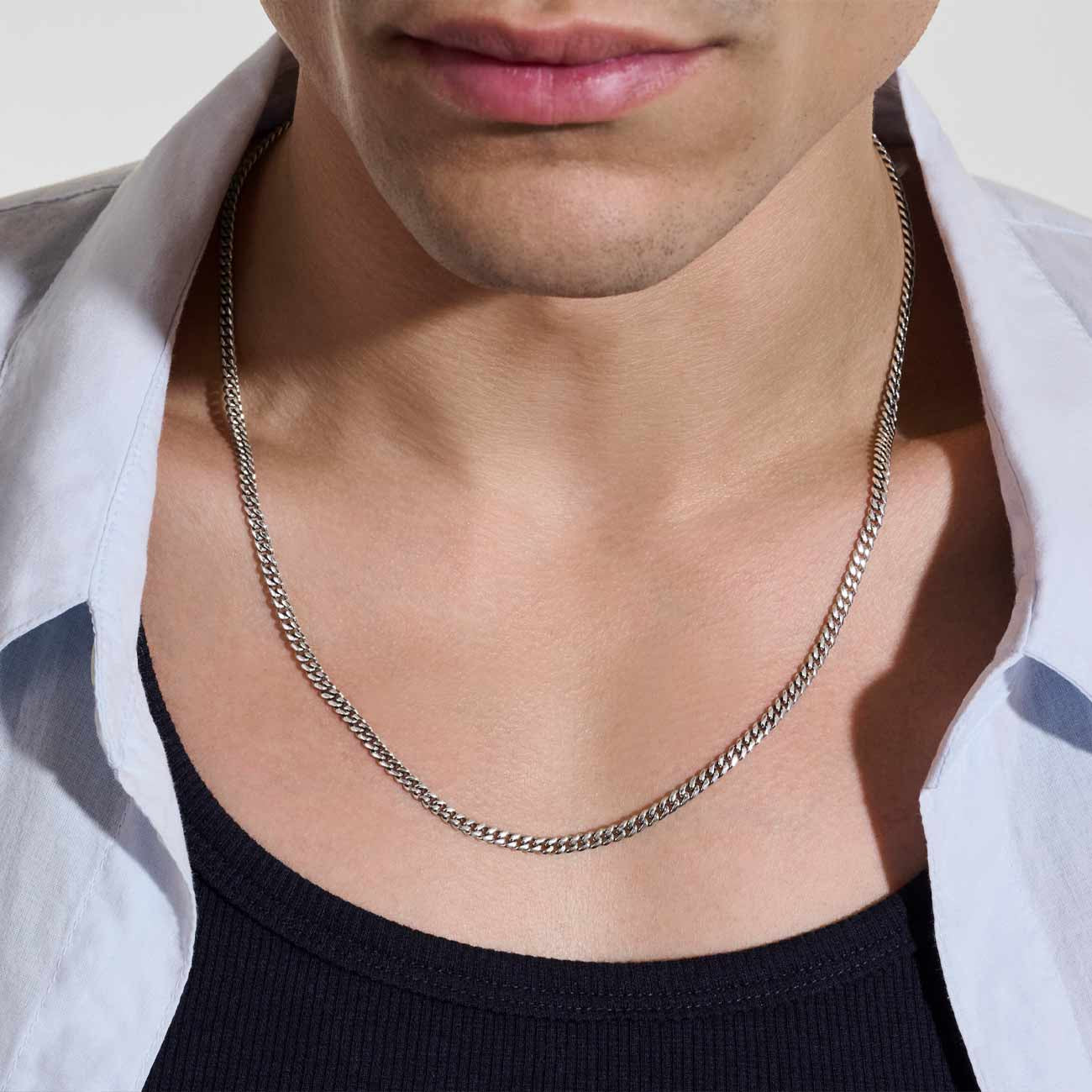 John Hardy 3.9mm Curb Sterling Silver Chain Link Necklace