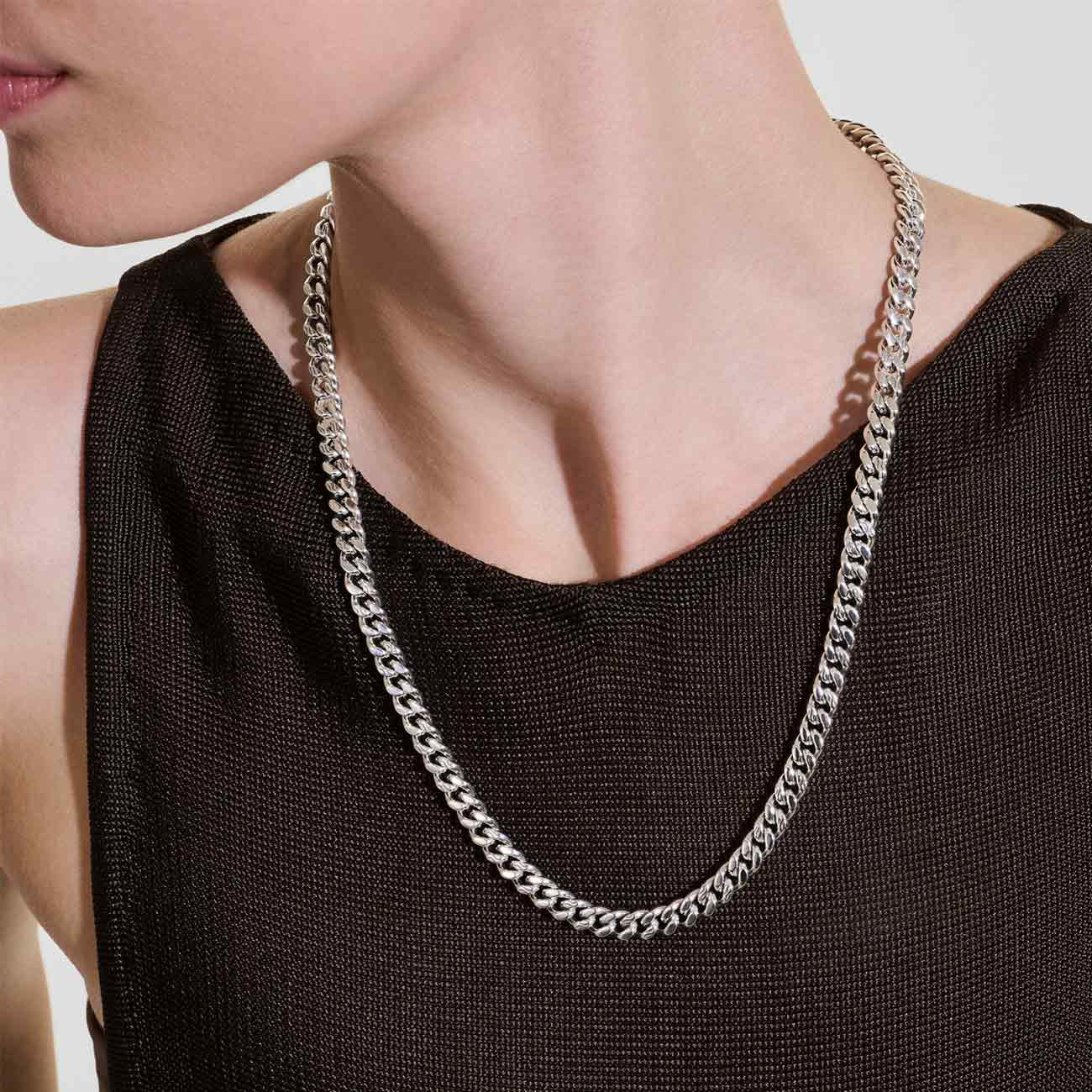 John Hardy Curb Sterling Silver Chain Link Necklace - 7mm