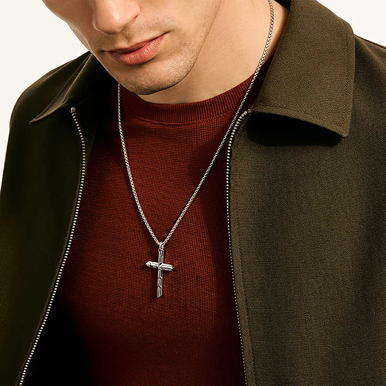 John Hardy Icon 50 Silver Cross Necklace