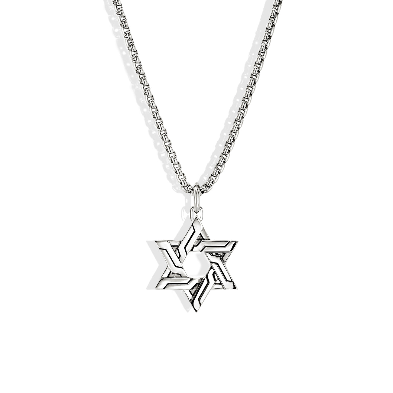 John Hardy Icon 50 Silver Star of David Necklace