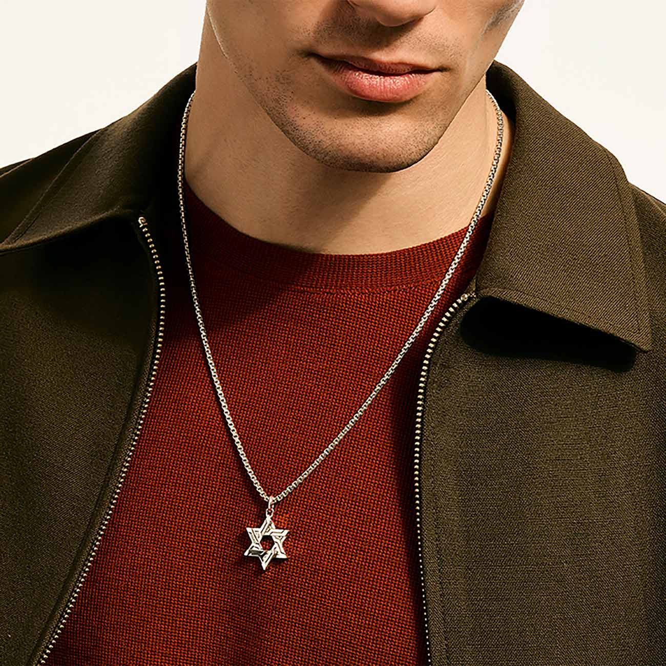 John Hardy Icon 50 Silver Star of David Necklace