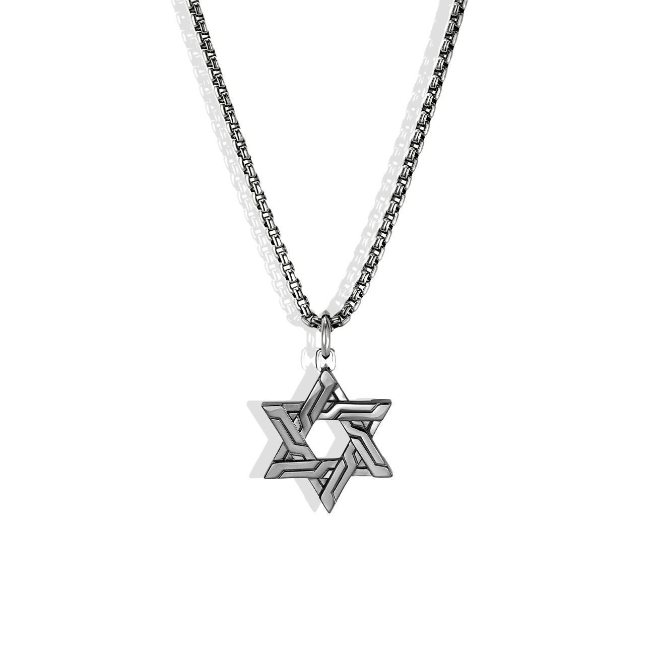 John Hardy Icon 50 Black Rhodium Star of David Necklace