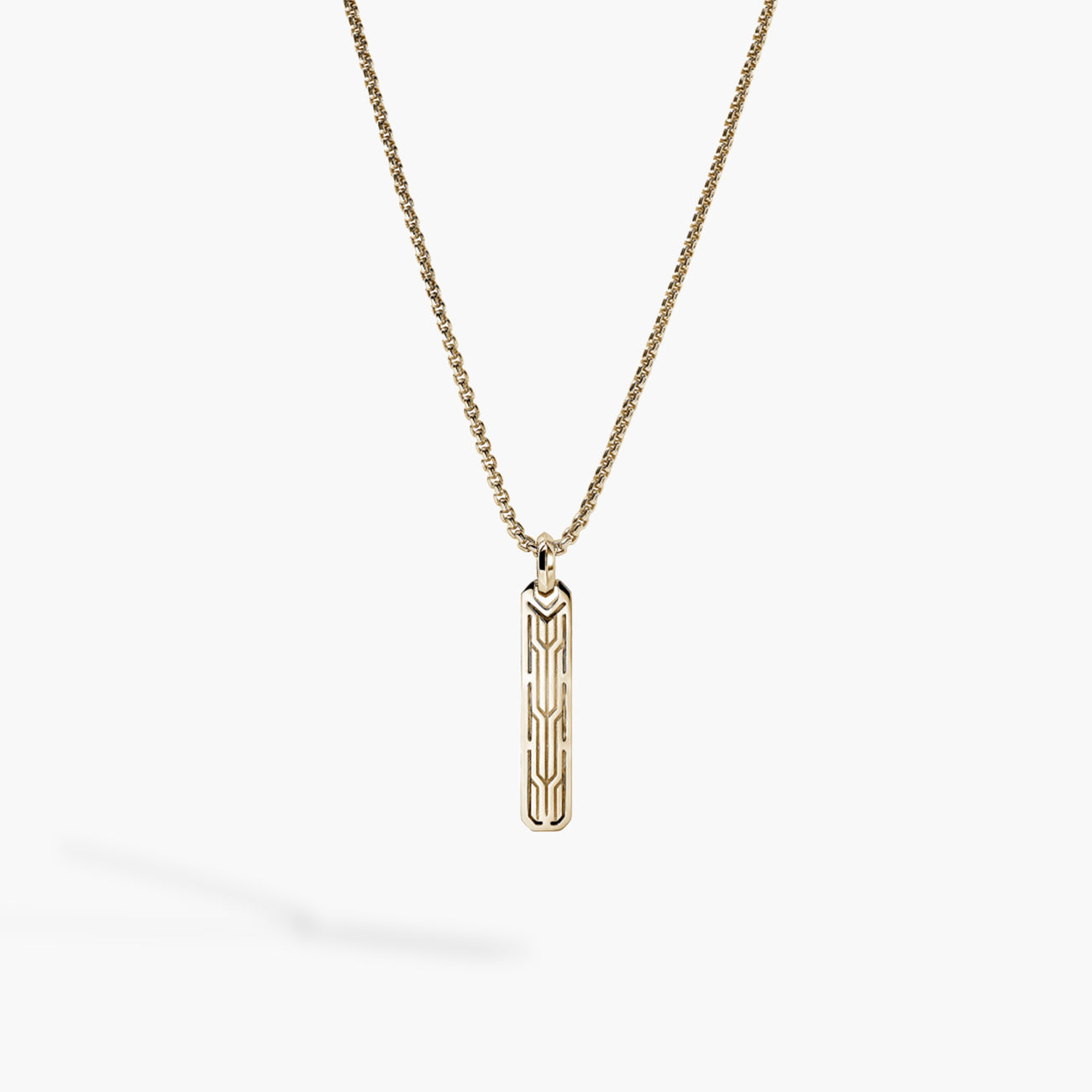 John Hardy Icon 50 Bar Tag Necklace in 14K Yellow Gold