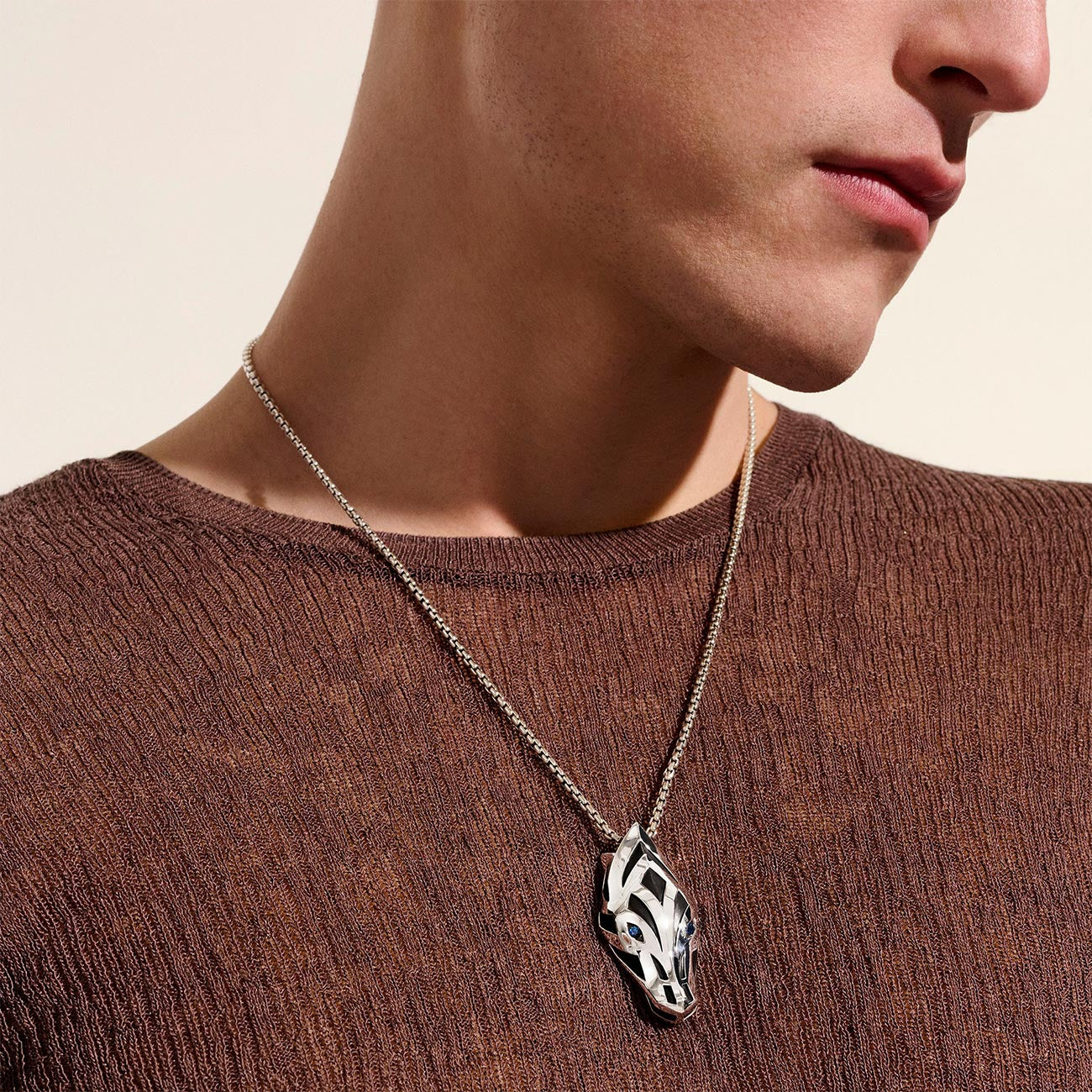 John Hardy Naga Silver Pendant Necklace