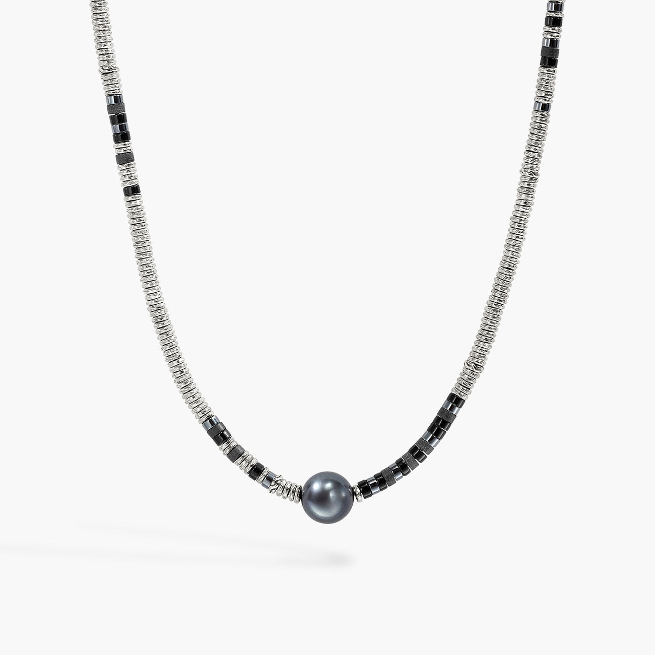 John Hardy Heishi Pearl Hardstone Necklace