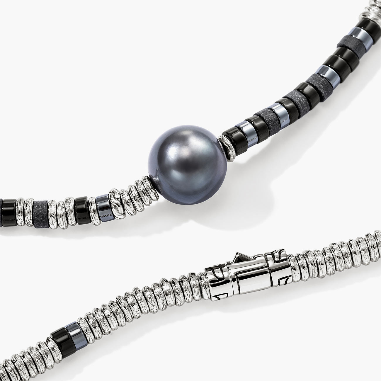John Hardy Heishi Pearl Hardstone Necklace