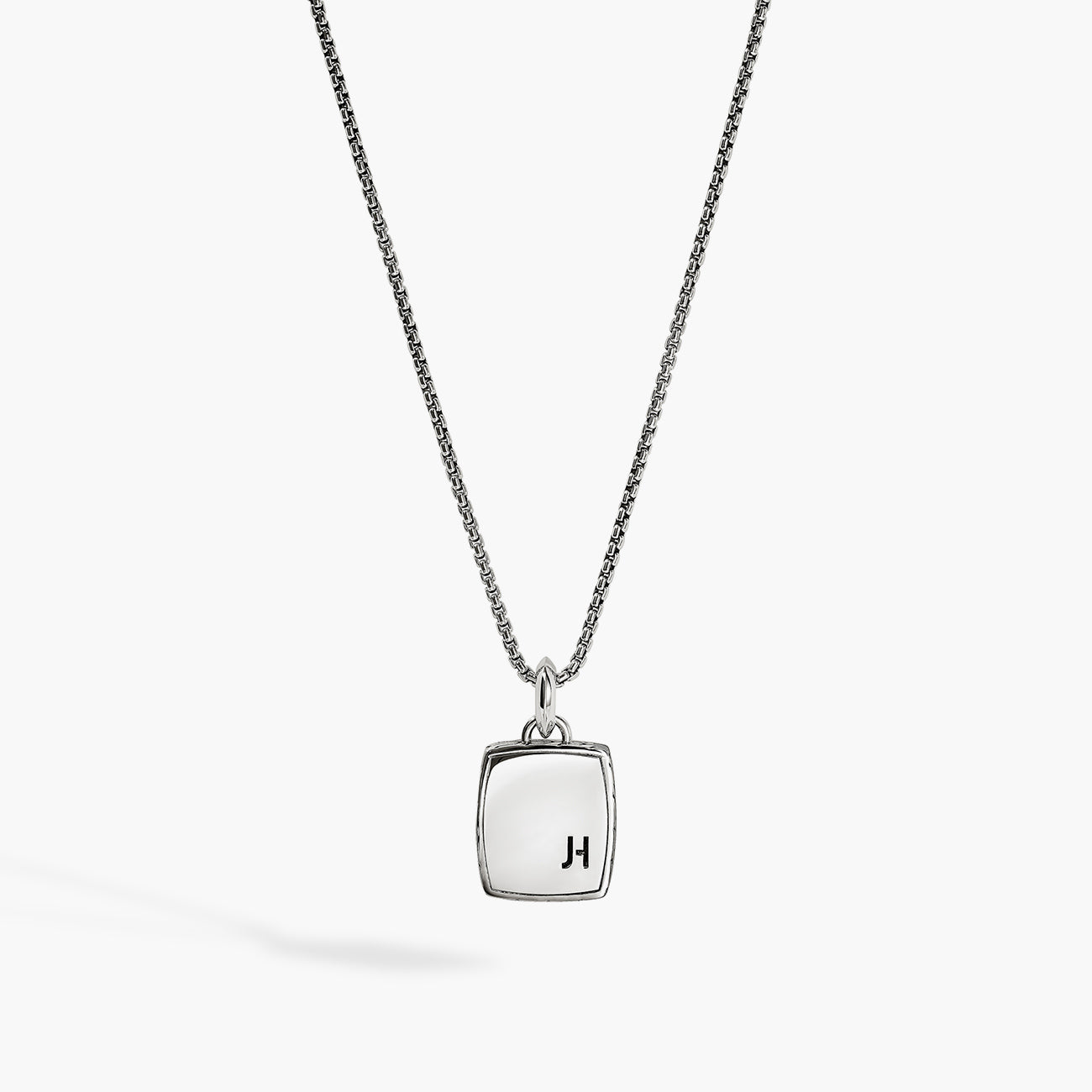 John Hardy Carved Chain Turquoise Pendant Necklace