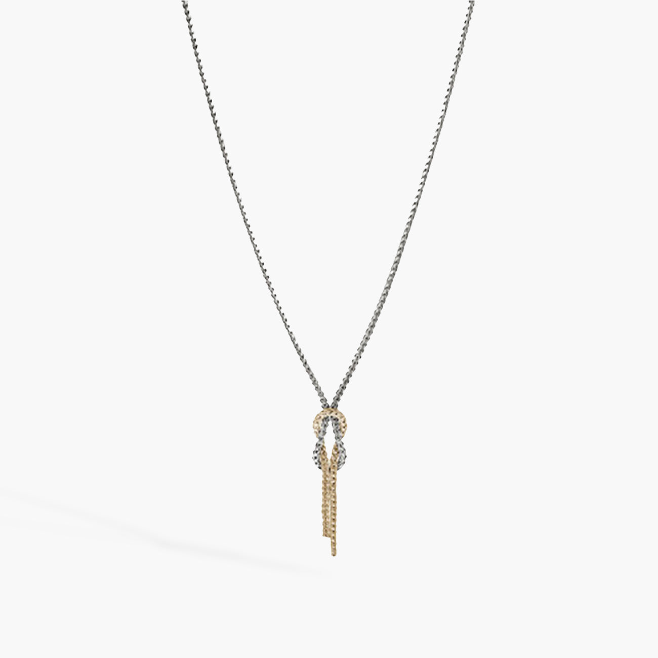 John Hardy Love Knot Adjustable Two-Tone Chain Necklace