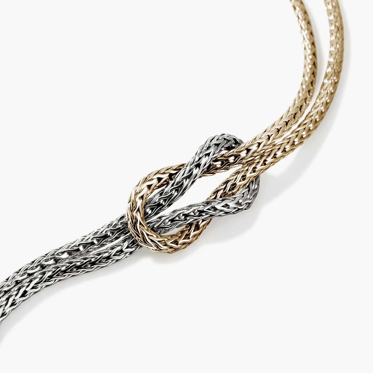 John Hardy Love Knot Two-Tone Adjustable Chain Necklace