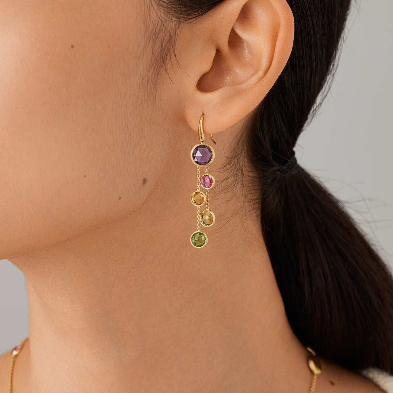 Marco Bicego Jaipur Multi-Gemstone Round Drop Earrings