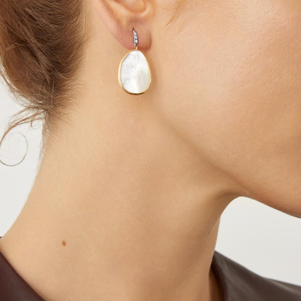 Marco Bicego Lunaria White Mother of Pearl & Diamond Earrings