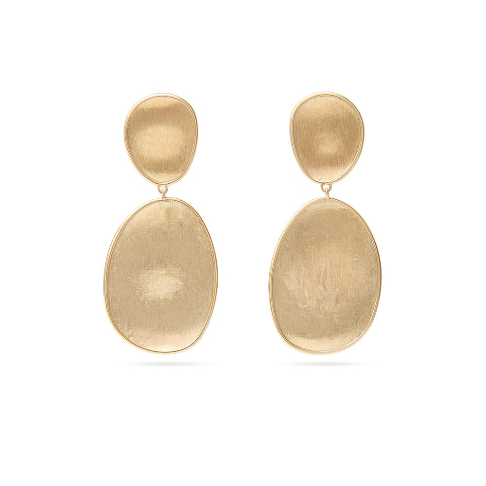 Marco Bicego Lunaria Small Yellow Gold Double Drop Earrings