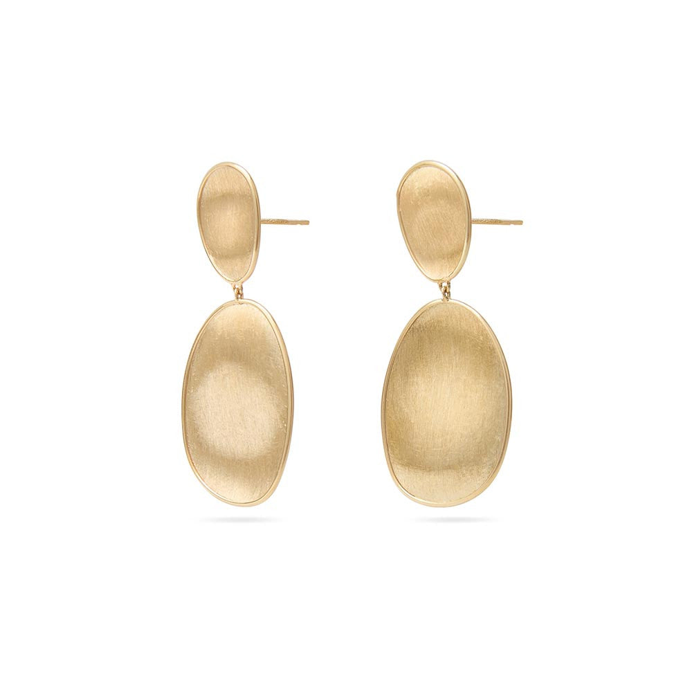Marco Bicego Lunaria Small Yellow Gold Double Drop Earrings