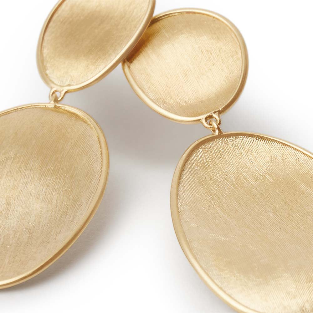 Marco Bicego Lunaria Small Yellow Gold Double Drop Earrings