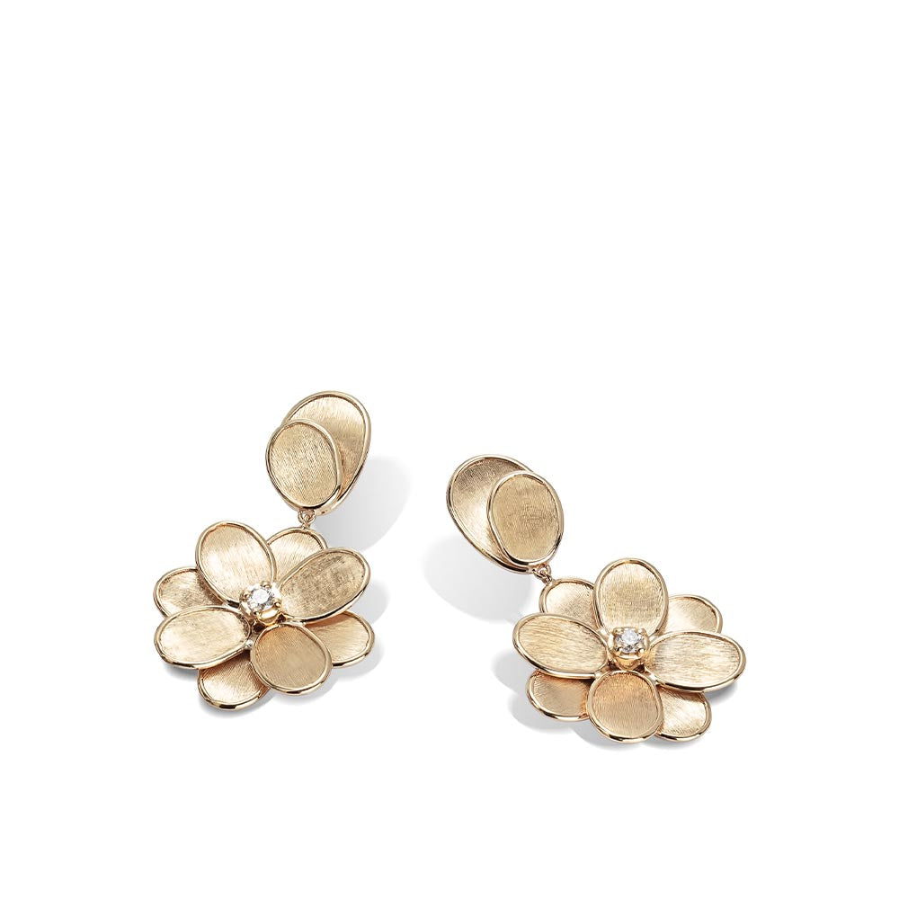 Marco Bicego Petali Diamond Flower Drop Earrings