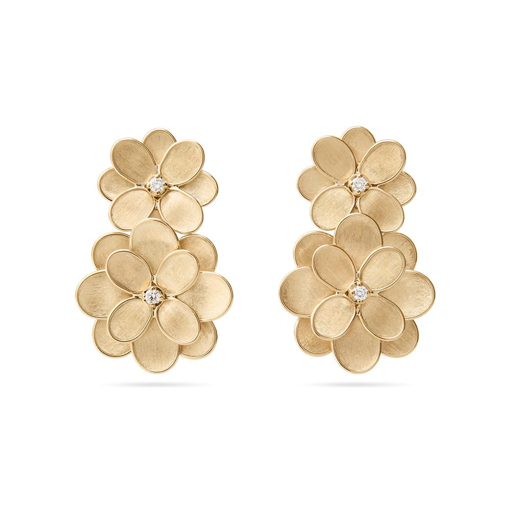 Marco Bicego Petali Double Flower Drop Earrings