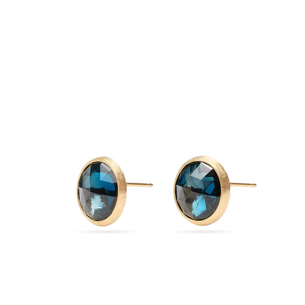 Marco Bicego Jaipur London Blue Topaz Large Stud Earrings