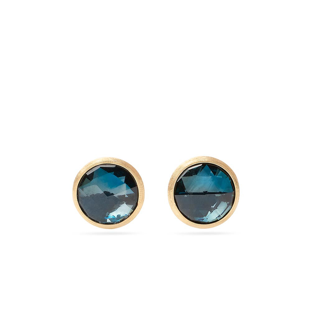 Marco Bicego Jaipur London Blue Topaz Large Stud Earrings